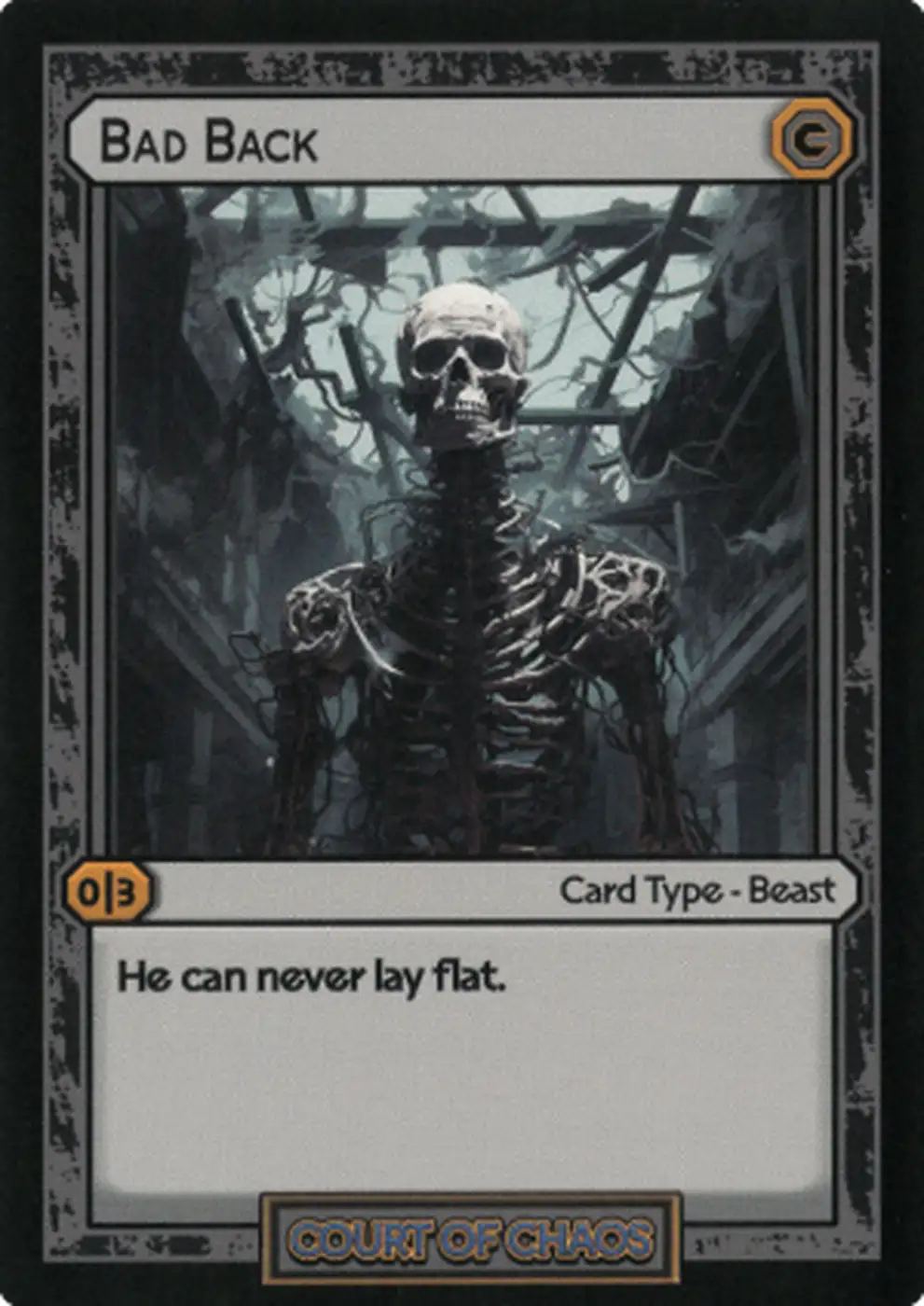 Spbp Card Bad Back #67 – Court of Chaos | Booster Pack | HoloHoard