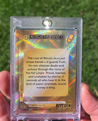 The Lion Of Bitcoin · 1/1, back