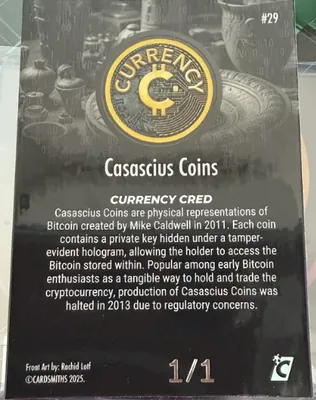 Casascius Coin · Onyx, back